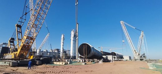 榆林經開區 榆能化學材料乙二醇項目建設進入施工建設“快車道”，防腐保溫工程全面展開